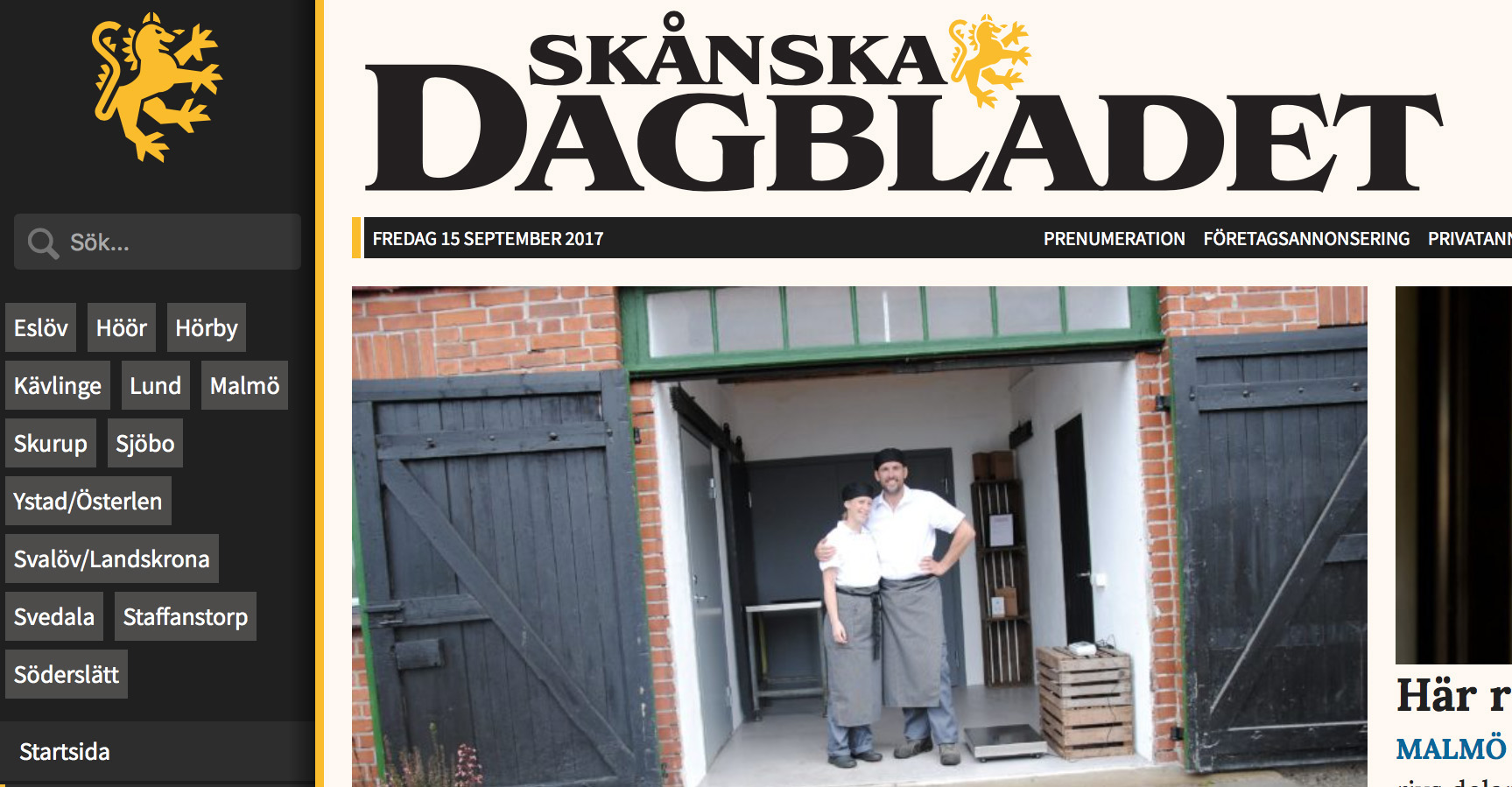Skånska Dagbladet på besök!